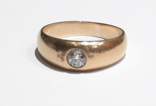 Anel ouro amarelo diamante