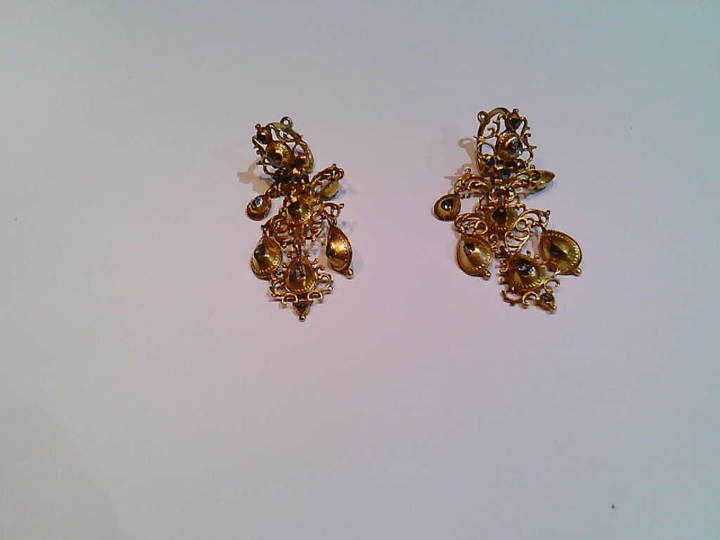 Brincos Ouro Amarelo Diamante