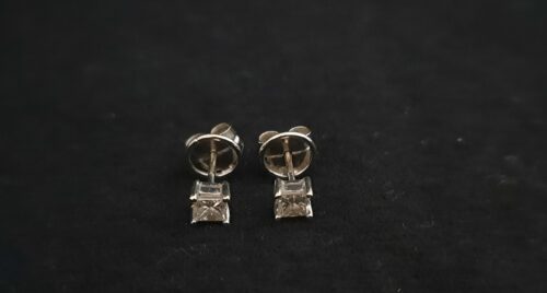 Brincos ouro branco diamante