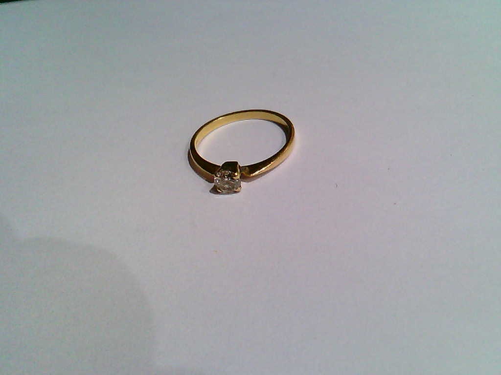 Anel Ouro Amarelo Diamante