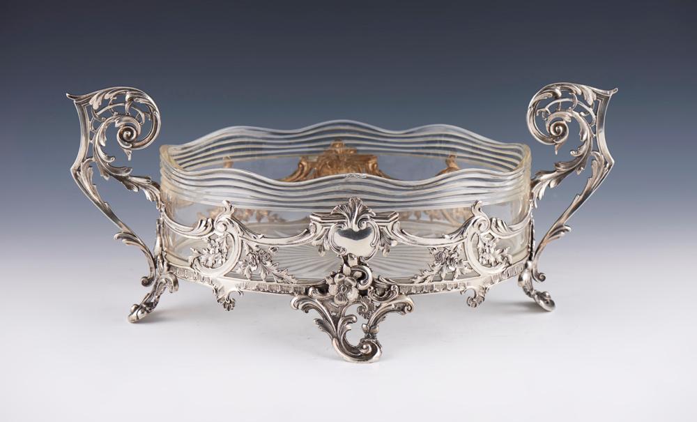 Centro Mesa Prata Javali Vidro Portugal