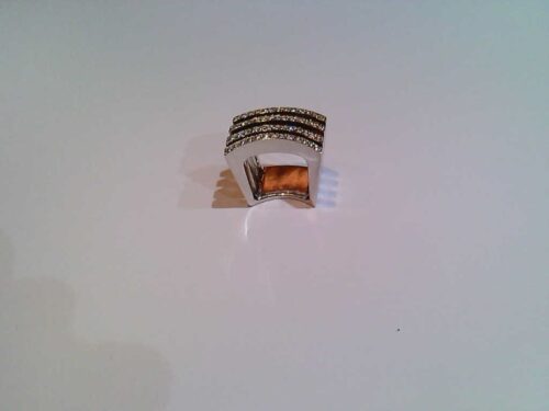 Anel Ouro Branco Diamante