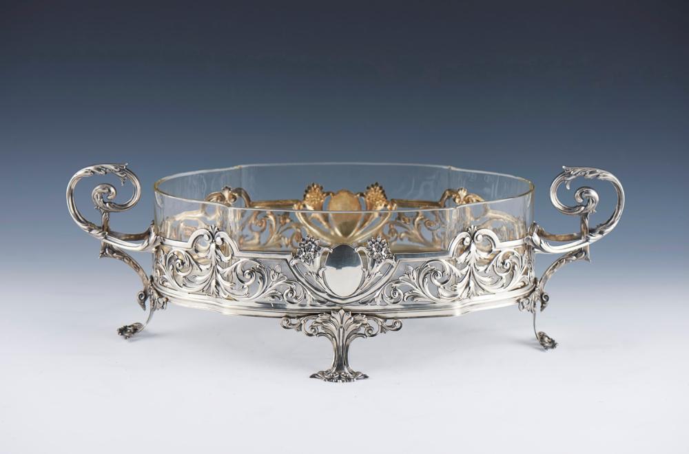 Centro Mesa Prata Vidro Portugal