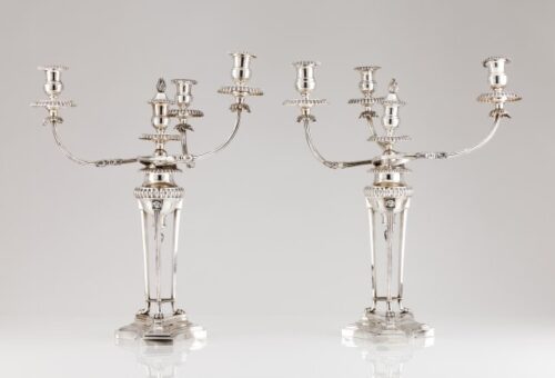 Candelabros Prata Porto Coroa Portugal