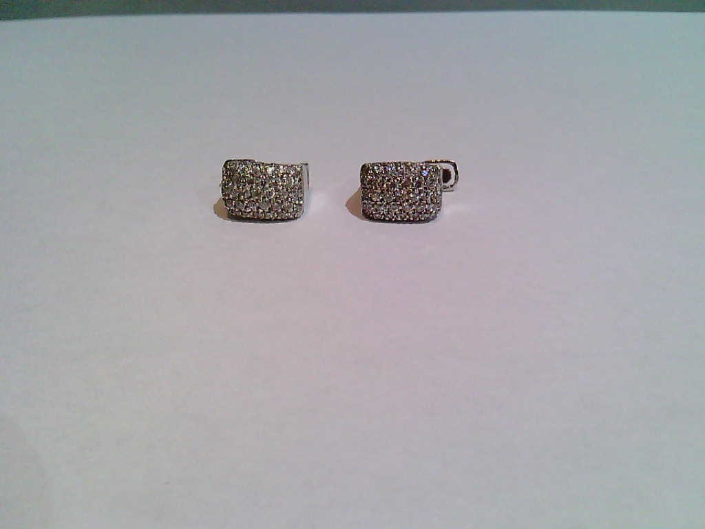 Brincos ouro branco diamante